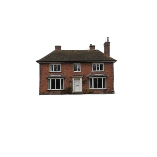 building, 3d render, empty, house transparent PNG cut-out