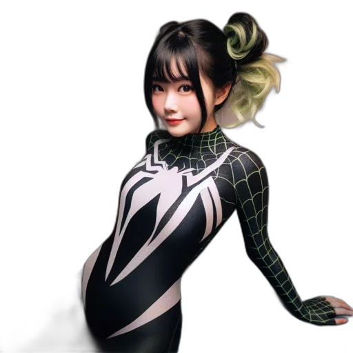 robot, hair, dress, mask transparent PNG cut-out