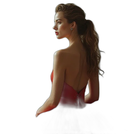 dress, jewelry, crown, hair transparent PNG cut-out