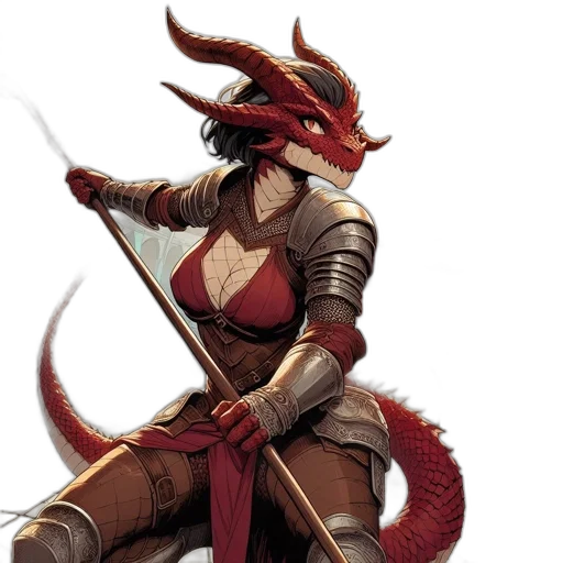 dragon, staff, sword, fantasy art transparent PNG cut-out