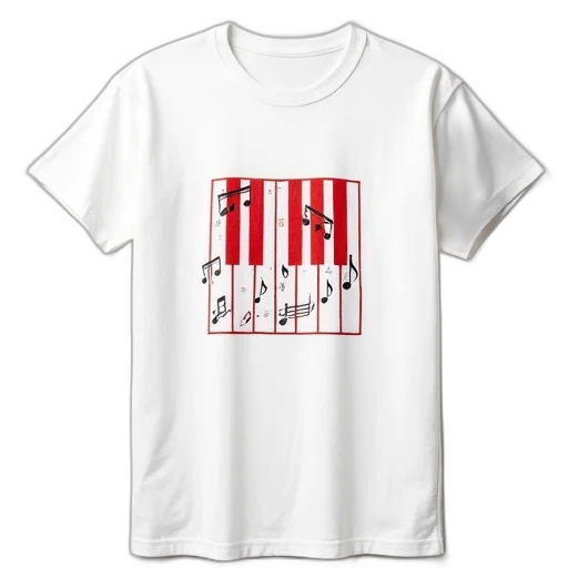 3d render, white, t-shirt, red transparent PNG cut-out