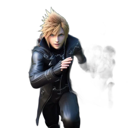 jacket, weapon, hair, concept art transparent PNG cut-out