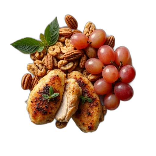 food, photorealistic, 3d render, plate transparent PNG cut-out