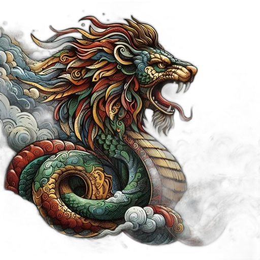 dragon, fantasy art, concept art, watercolor transparent PNG cut-out
