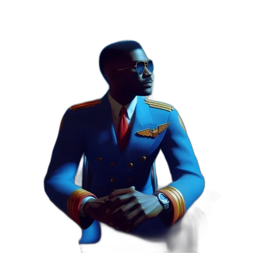 jacket, staff, robot, face transparent PNG cut-out