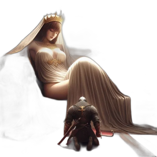 crown, dress, concept art, fantasy art transparent PNG cut-out