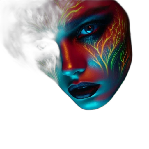 mask, face, hair, creature transparent PNG cut-out