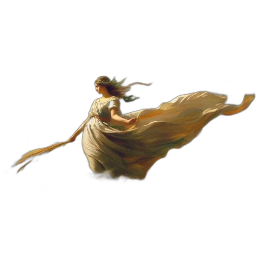 dress, hair, dragon, concept art transparent PNG cut-out