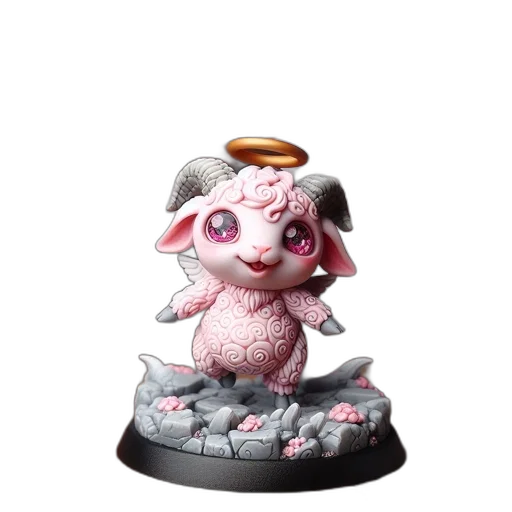 creature, concept art, 3d render, pink transparent PNG cut-out