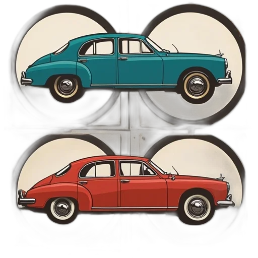 car, concept art, 3d render, cartoon transparent PNG cut-out