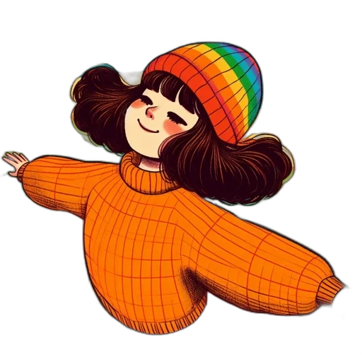 hat, hair, jacket, dress transparent PNG cut-out