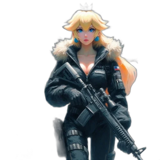 weapon, jacket, concept art, cyberpunk transparent PNG cut-out