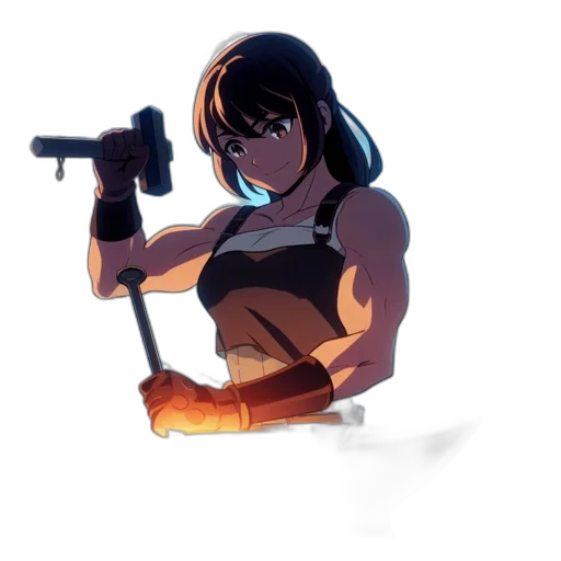 weapon, sword, staff, robot transparent PNG cut-out