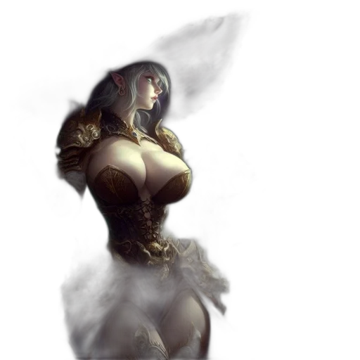 dress, fantasy art, concept art, comic book art transparent PNG cut-out