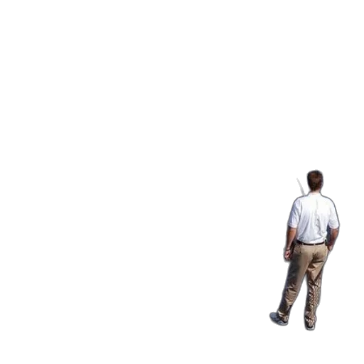 jacket, staff, robot, shoes transparent PNG cut-out