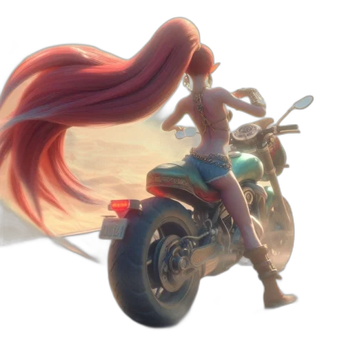 hair, weapon, concept art, 3d render transparent PNG cut-out
