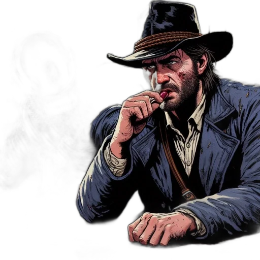 jacket, hat, weapon, staff transparent PNG cut-out