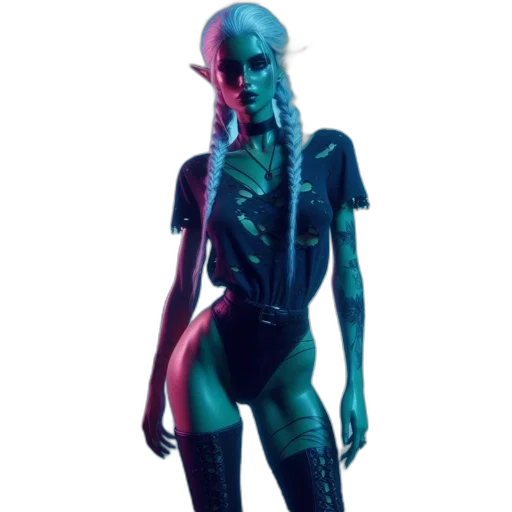robot, creature, staff, dress transparent PNG cut-out