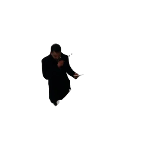 jacket, umbrella, creature, staff transparent PNG cut-out