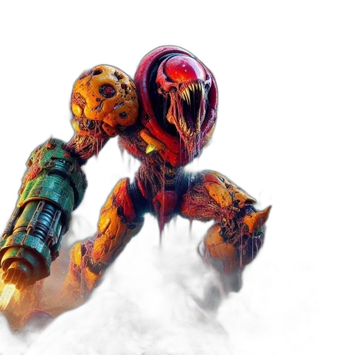 robot, mask, weapon, concept art transparent PNG cut-out