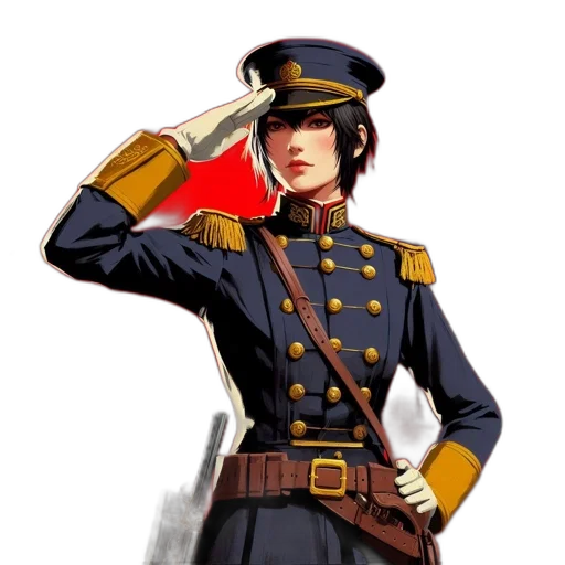 staff, weapon, hat, jacket transparent PNG cut-out