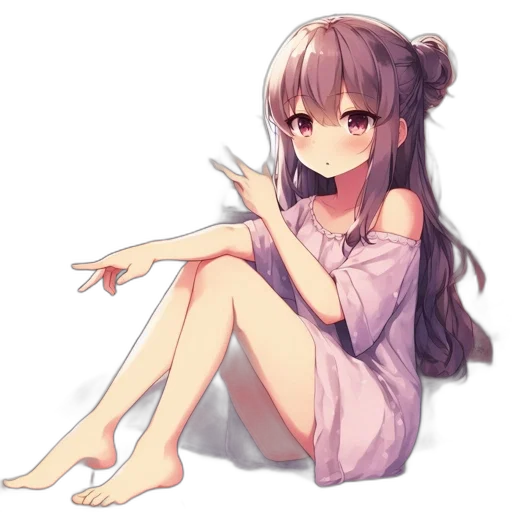 dress, staff, creature, weapon transparent PNG cut-out