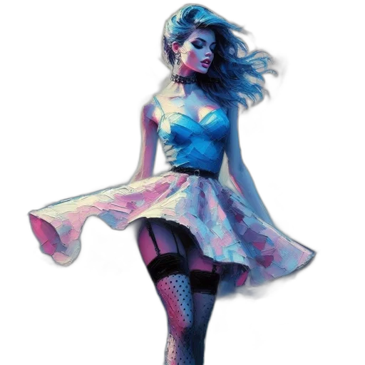 dress, umbrella, concept art, watercolor transparent PNG cut-out