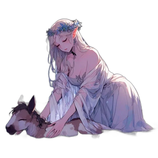 dress, creature, crown, animal transparent PNG cut-out