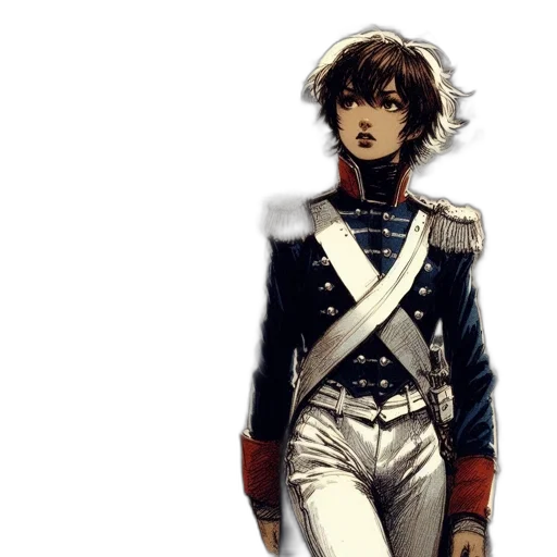 jacket, staff, sword, concept art transparent PNG cut-out
