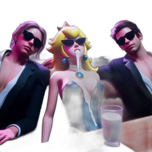 vaporwave, 3d render, concept art, cyberpunk transparent PNG cut-out