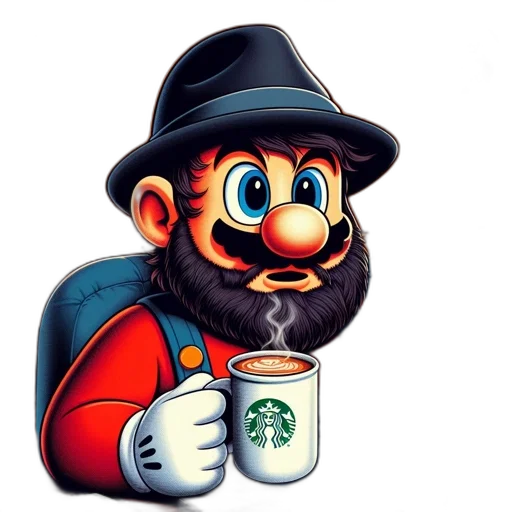 staff, hat, pixel art, 3d render transparent PNG cut-out