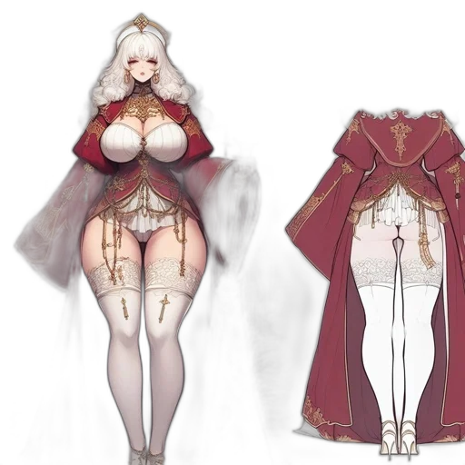 dress, concept art, fantasy art, 3d render transparent PNG cut-out