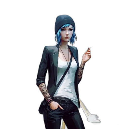 jacket, staff, weapon, concept art transparent PNG cut-out