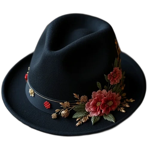 hat, crown, jewelry, flower transparent PNG cut-out
