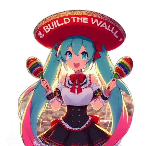 weapon, robot, hat, staff transparent PNG cut-out