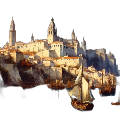 concept art, fantasy art, photorealistic, oil painting transparent PNG cut-out