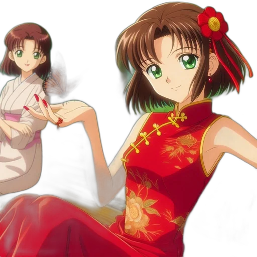 dress, anime, photorealistic, concept art transparent PNG cut-out