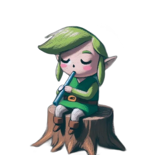 staff, tree, hat, creature transparent PNG cut-out