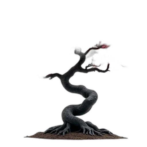 dragon, tree, creature, staff transparent PNG cut-out