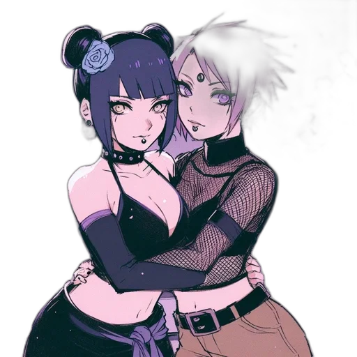 concept art, cyberpunk, anime, cartoon transparent PNG cut-out