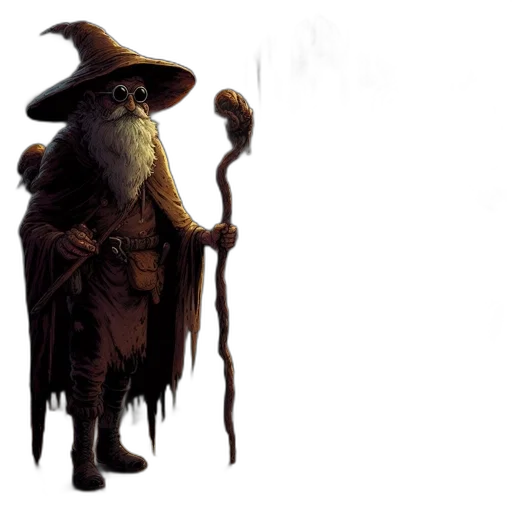 staff, hat, dragon, concept art transparent PNG cut-out