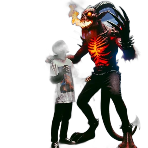 creature, mask, robot, staff transparent PNG cut-out