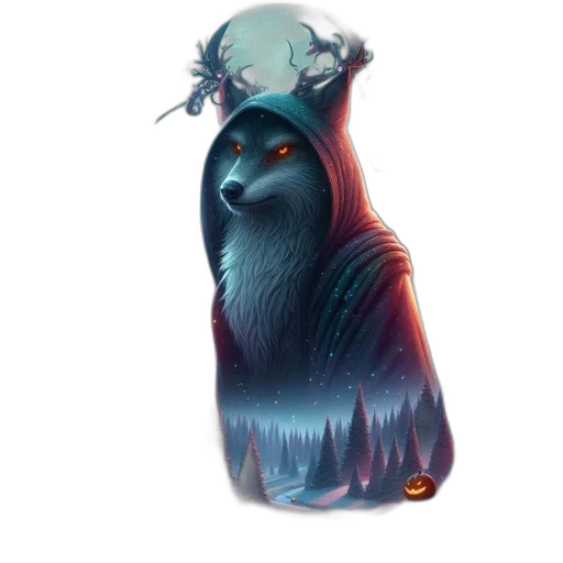 creature, crown, staff, animal transparent PNG cut-out