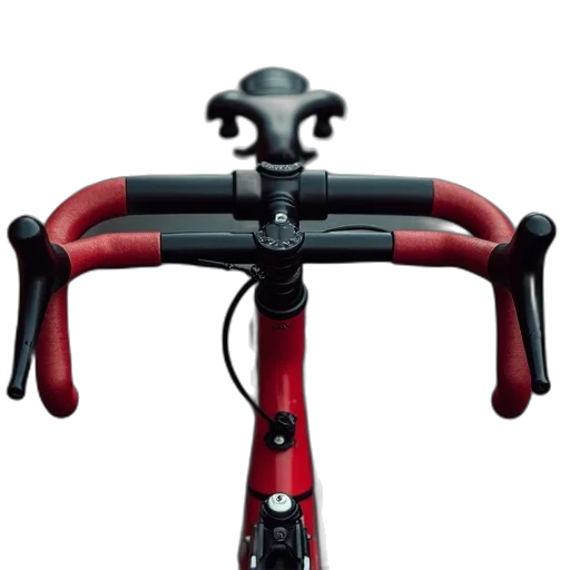 black, red, bicycle, handlebar transparent PNG cut-out