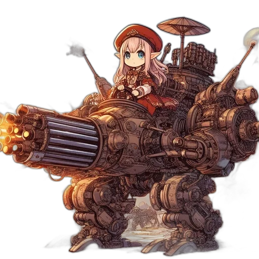 weapon, robot, sword, staff transparent PNG cut-out