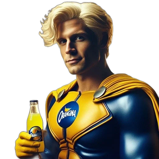 bottle, jacket, robot, comic book art transparent PNG cut-out