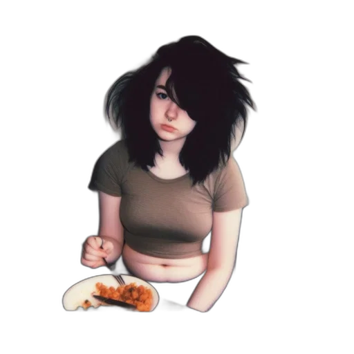 food, hair, jacket, face transparent PNG cut-out