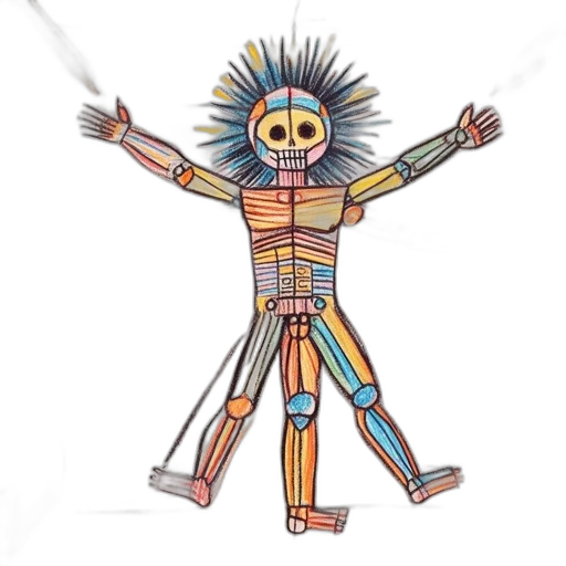 robot, staff, creature, jewelry transparent PNG cut-out