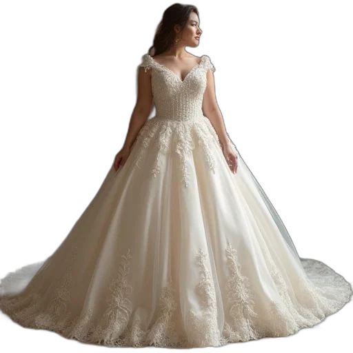 dress, plus, size, ball transparent PNG cut-out