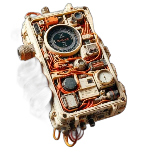 jewelry, robot, 3d render, cyberpunk transparent PNG cut-out